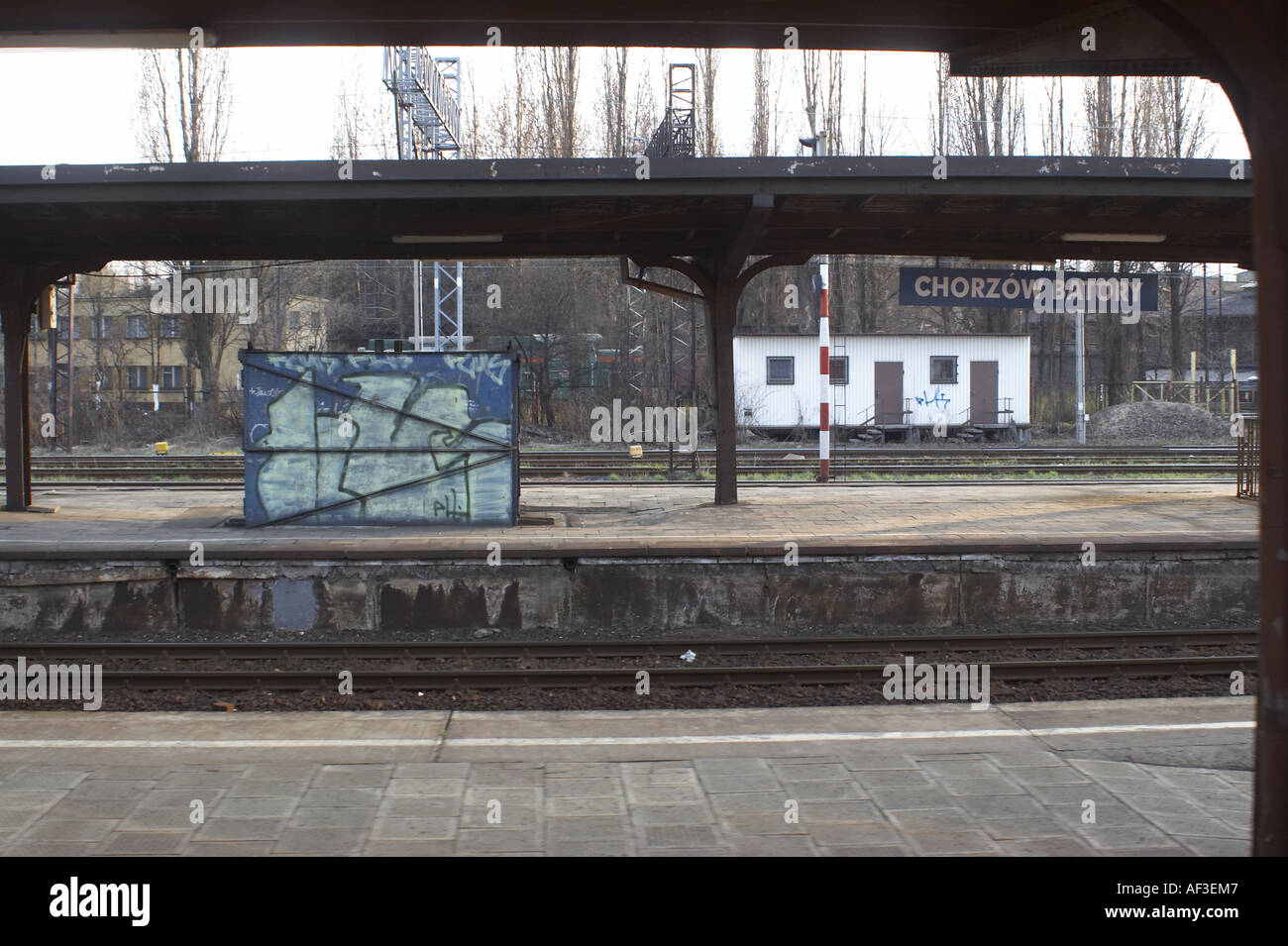 Chorzow Batory stazione ferroviaria. Alta Slesia Polonia. Foto Stock