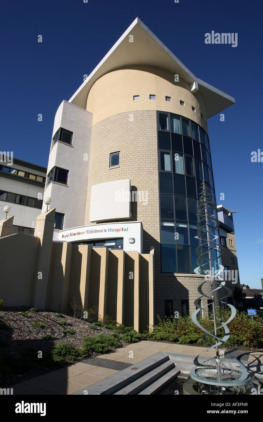 Edificio moderno del Royal Aberdeen ospedale per bambini in Scozia, Regno Unito Foto Stock