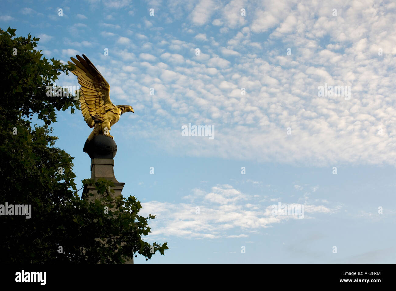 Eagle sulla raf memorial Tamigi Embankment, London, Regno Unito Foto Stock Eagle sulla raf memorial Tamigi Embankment, London, Regno Unito Foto Stock
