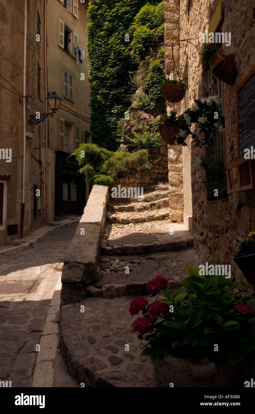 La città vecchia in Seillans Provence Francia Foto Stock