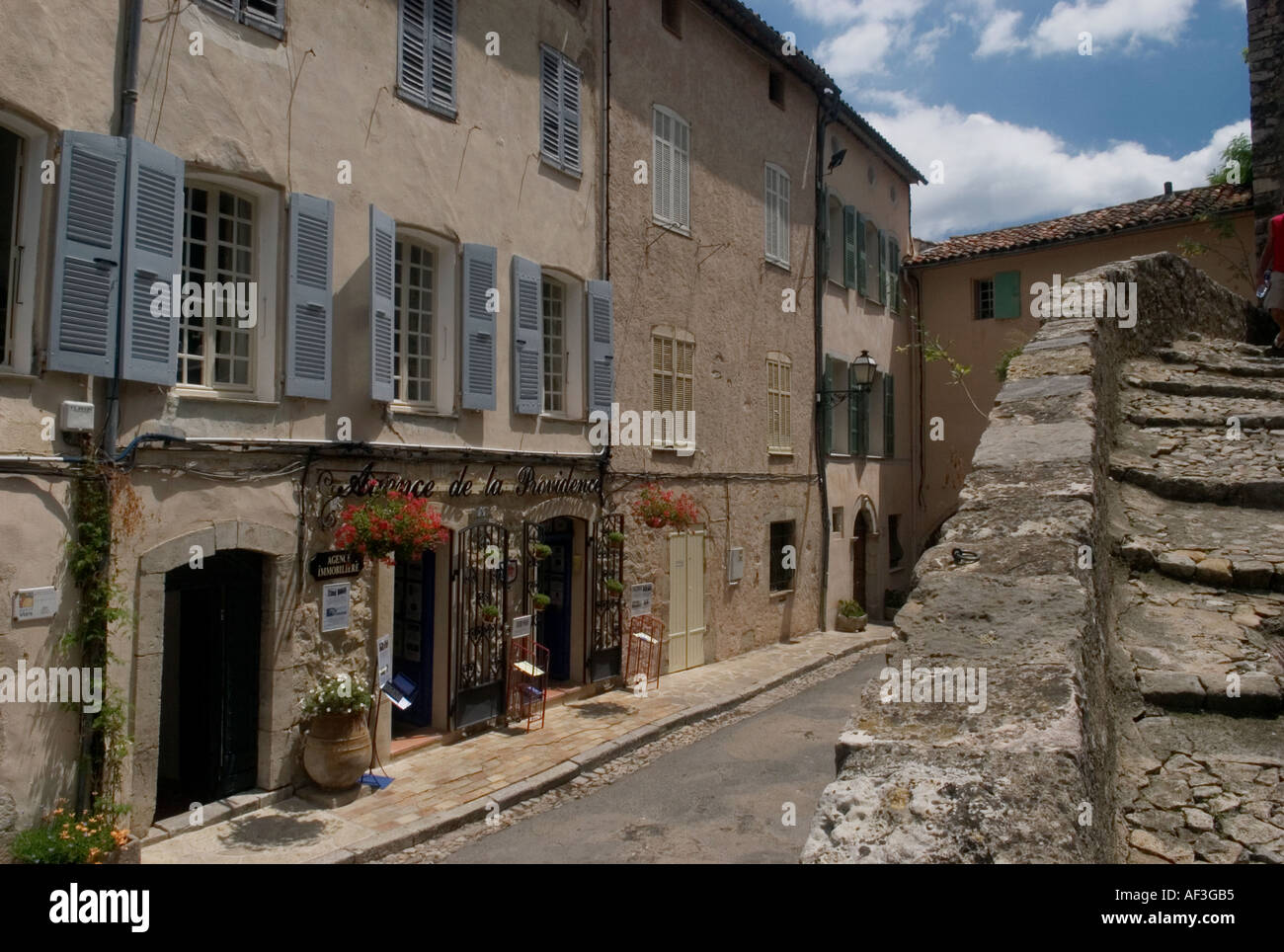 La città vecchia in Seillans Provence Francia Foto Stock