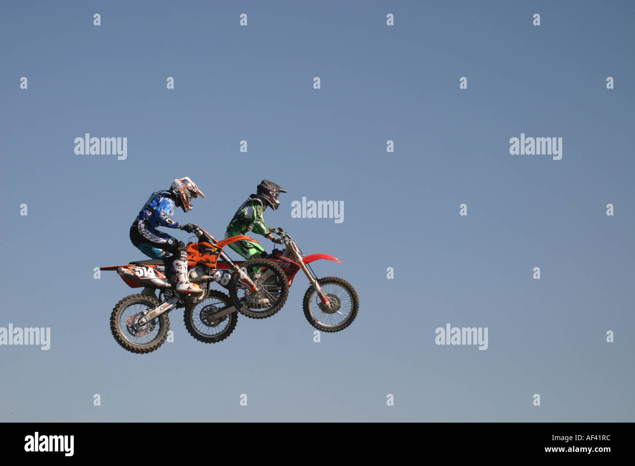 MOTOCROSS - CROSSCOUNTRY e freestyle jumping Foto Stock