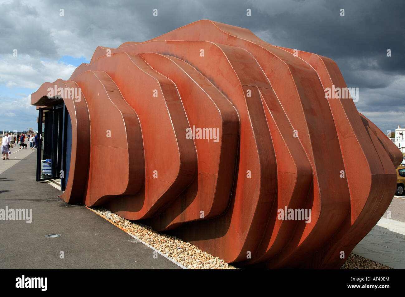 Regno Unito west sussex littlehampton sul mare il nuovo east beach cafe progettato da Thomas heatherwick Foto Stock