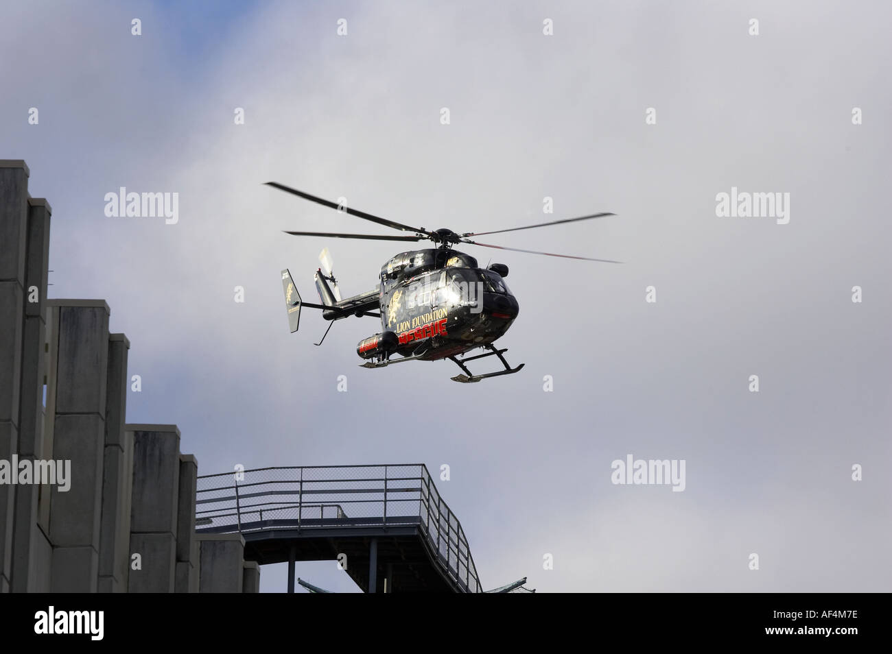 Air Ambulance dall ospedale di Dunedin Dunedin Isola del Sud della Nuova Zelanda Foto Stock