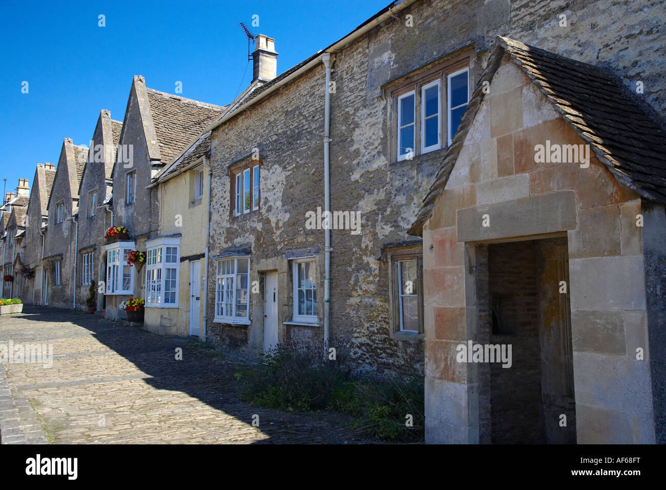 Cottage fiamminga Corsham, Wiltshire, Inghilterra, Regno Unito Foto Stock