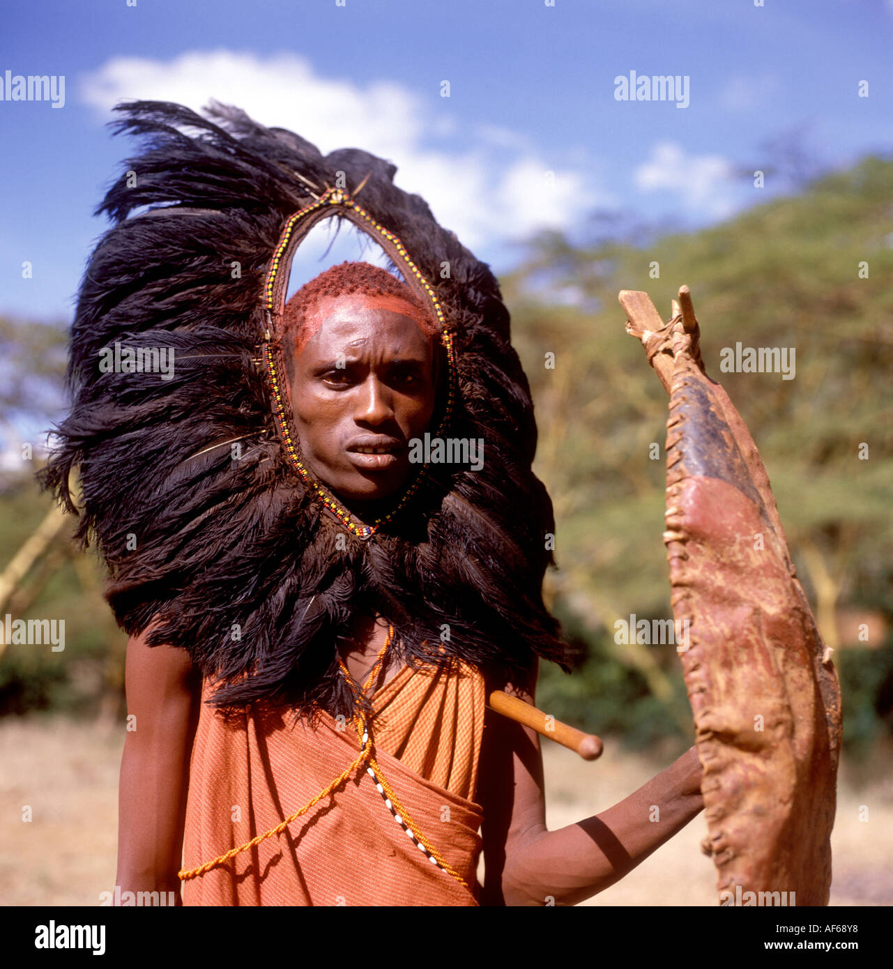 Kenya, guerriero Masai Foto Stock