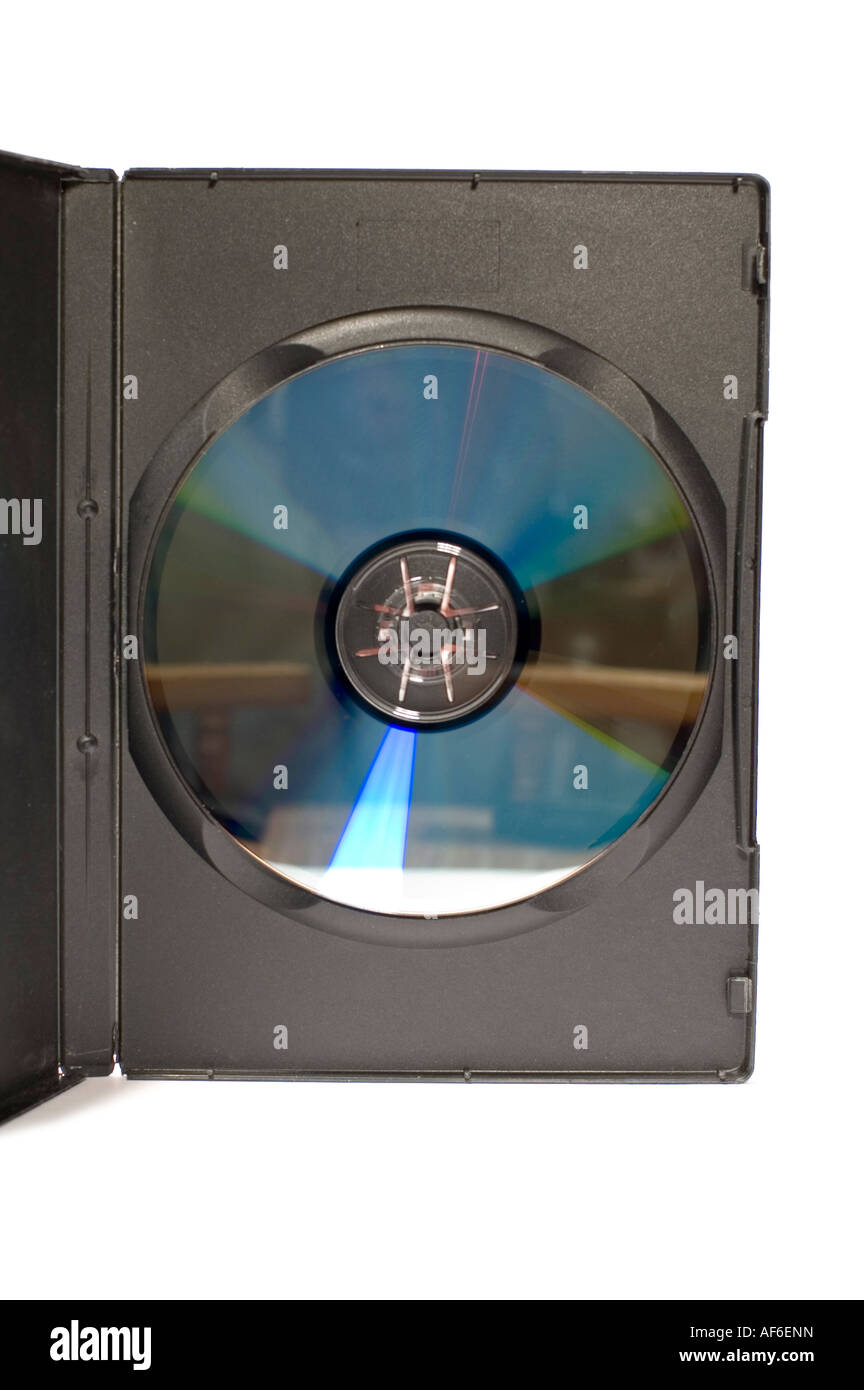 Oggetto di serie su bianco close up DVD Box Foto Stock