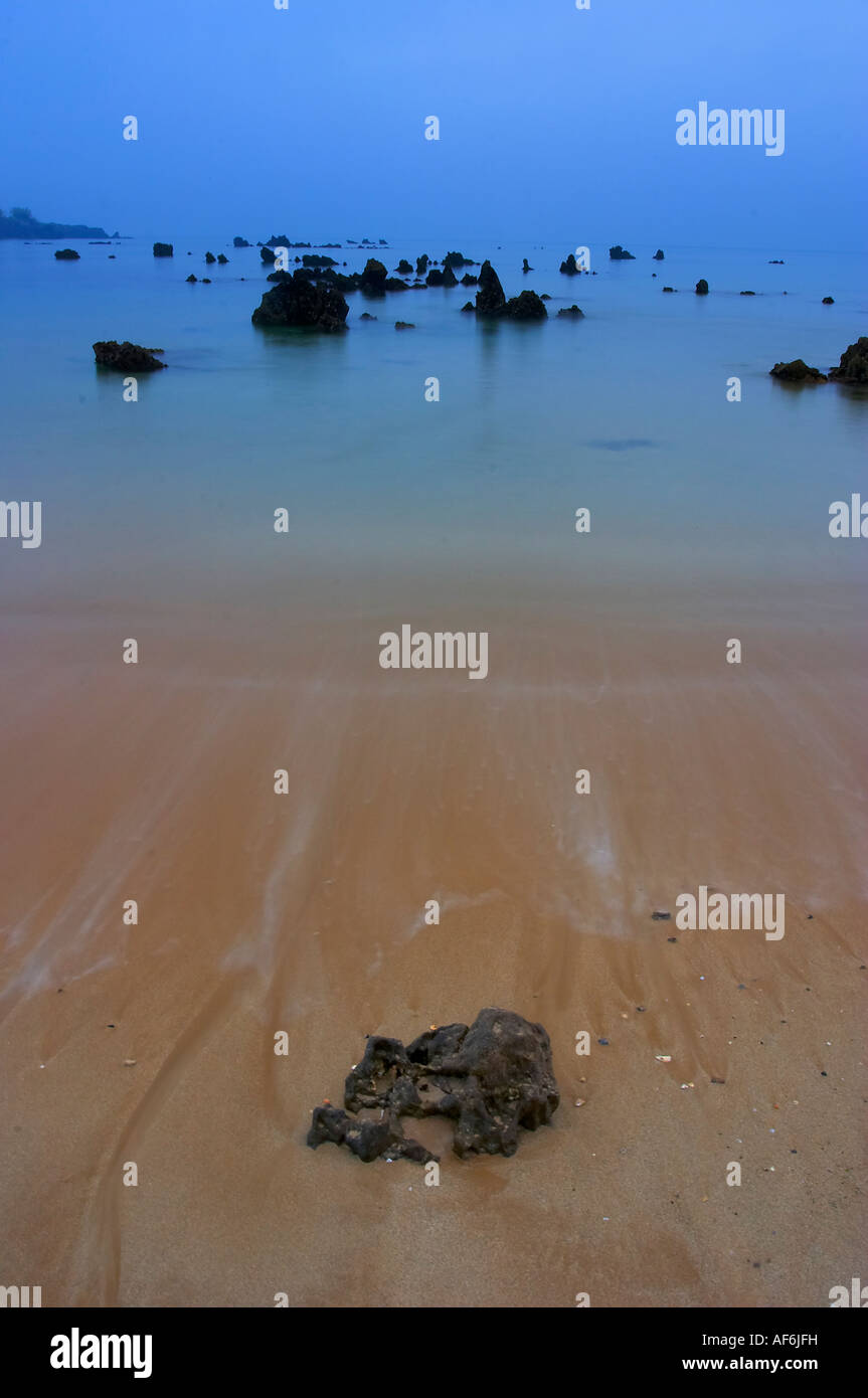 Costa al Trengandin Beach, Noja Cantabria, Spagna Costa en la playa de Tregandin, Noja Cantabria España Foto Stock