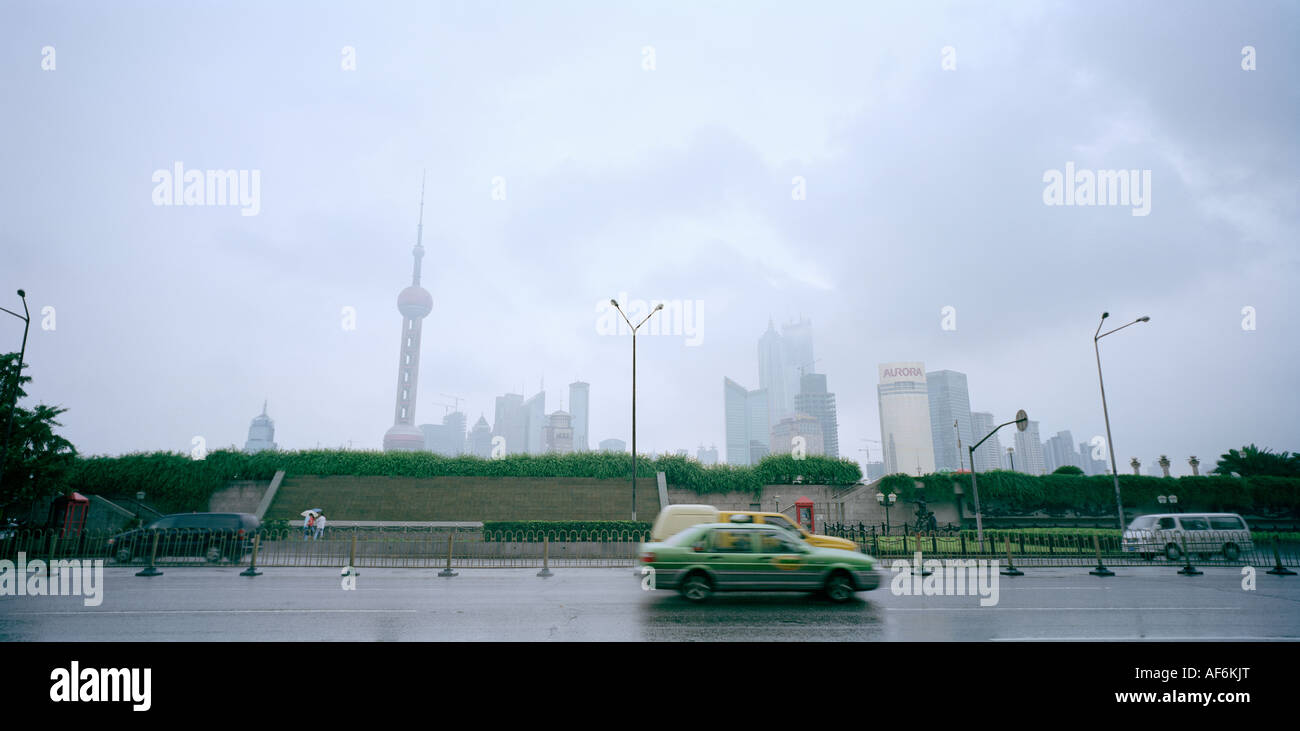 Fotografia di viaggio - Pudong di Shanghai nella Repubblica Popolare di Cina in Asia Estremo Oriente. Foto Stock