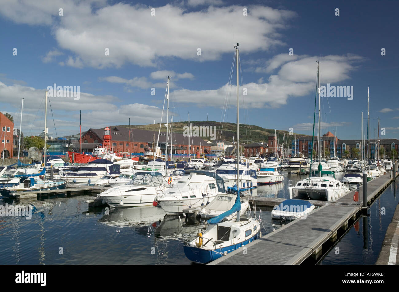 Marina di Swansea Swansea Galles Foto Stock