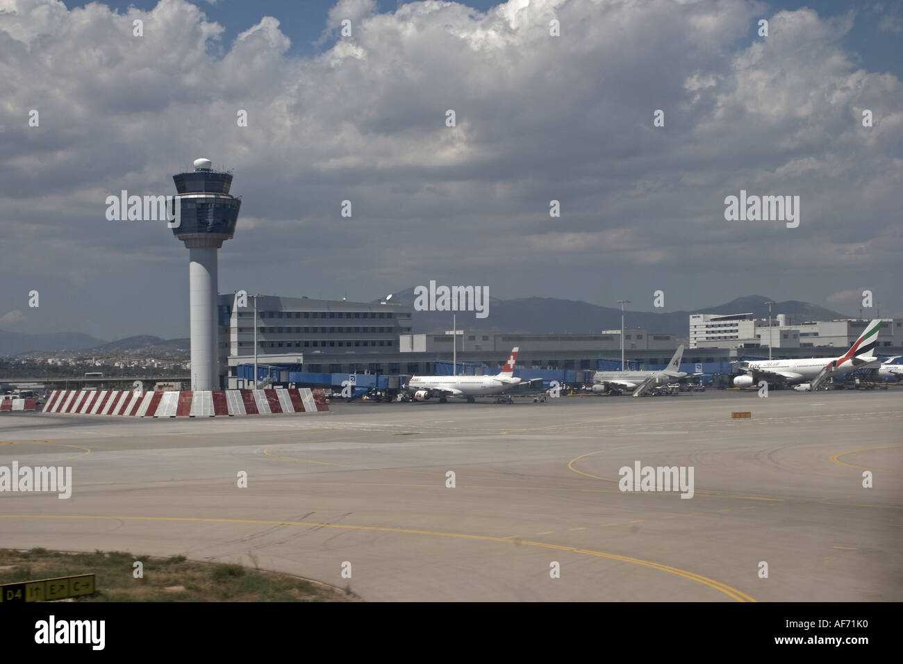 Aeroporto Eleftherios Venizelos ad Atene in Grecia Foto Stock
