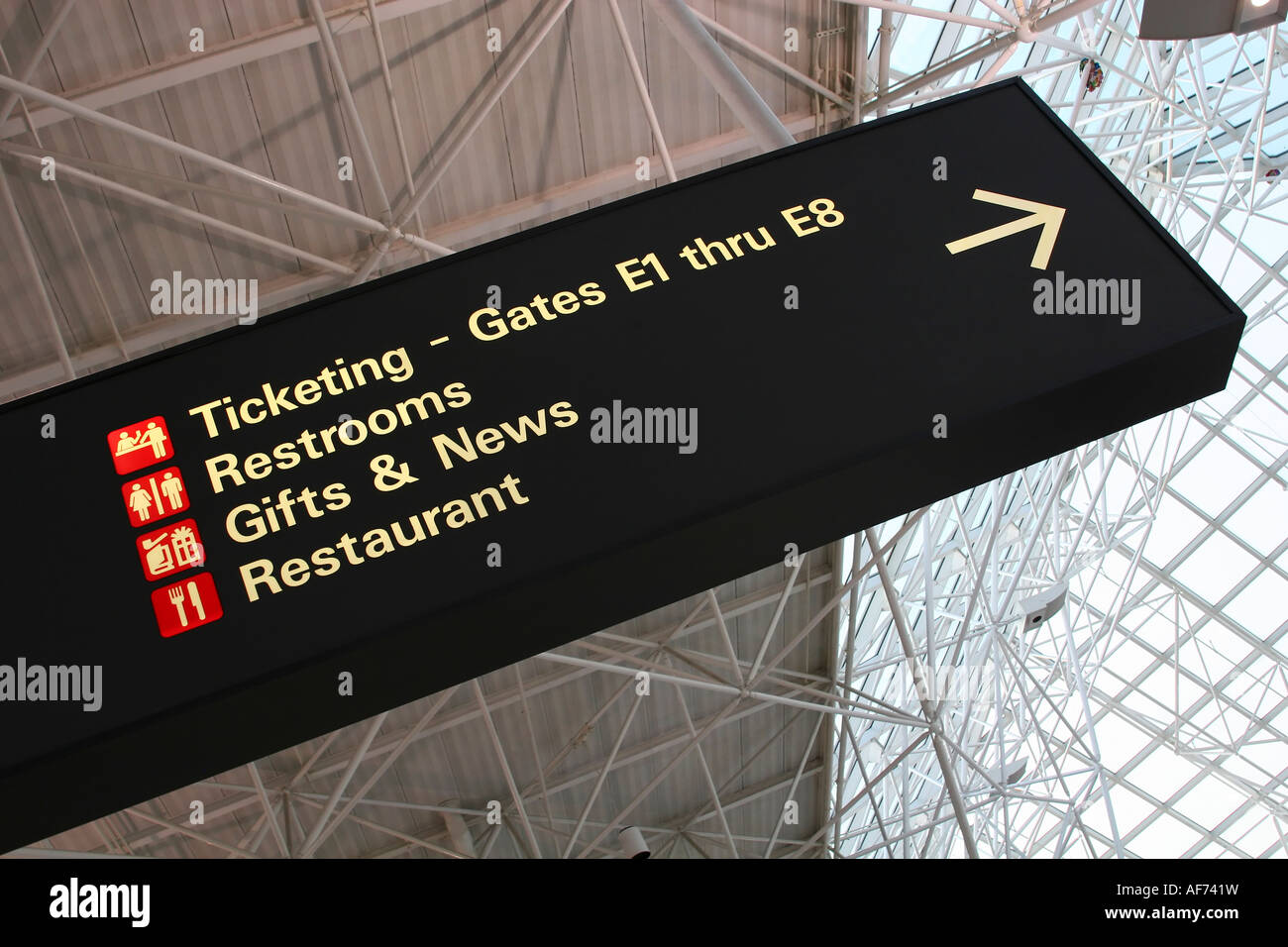 segno dell'aeroporto Foto Stock