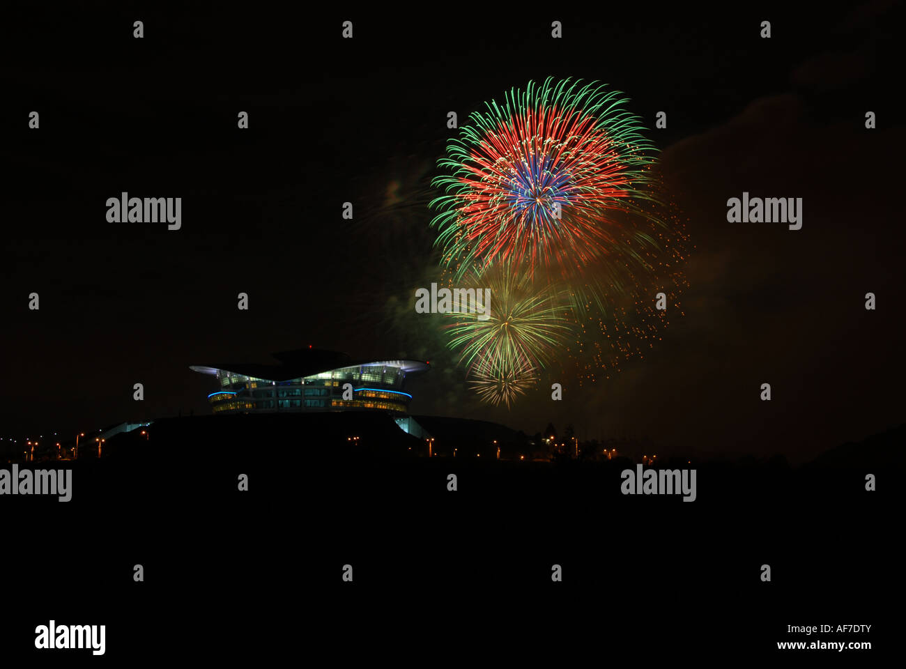 Fuochi d'artificio concorso al Putra Jaya, Malaysia Foto Stock