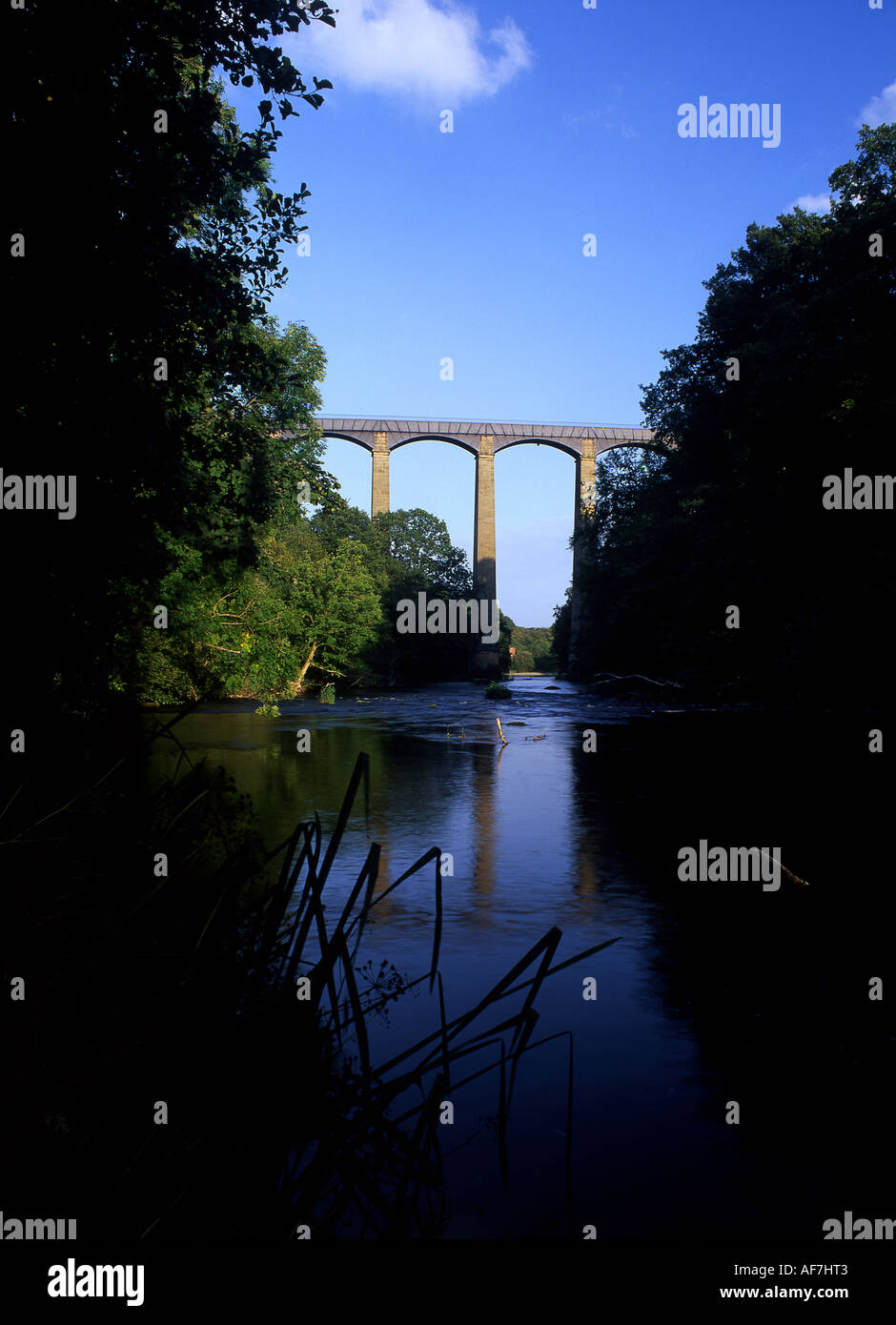 Acquedotto Pontcysyllte Llangollen Canal Trevor nelle vicinanze del Llangollen costruito da Thomas Telford Wrexham North Wales UK Foto Stock