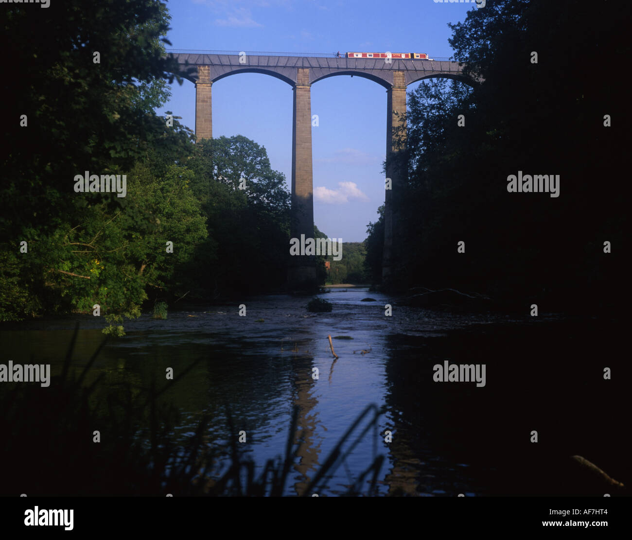 Acquedotto Pontcysyllte Llangollen Canal Trevor nelle vicinanze del Llangollen costruito da Thomas Telford Wrexham North Wales UK Foto Stock