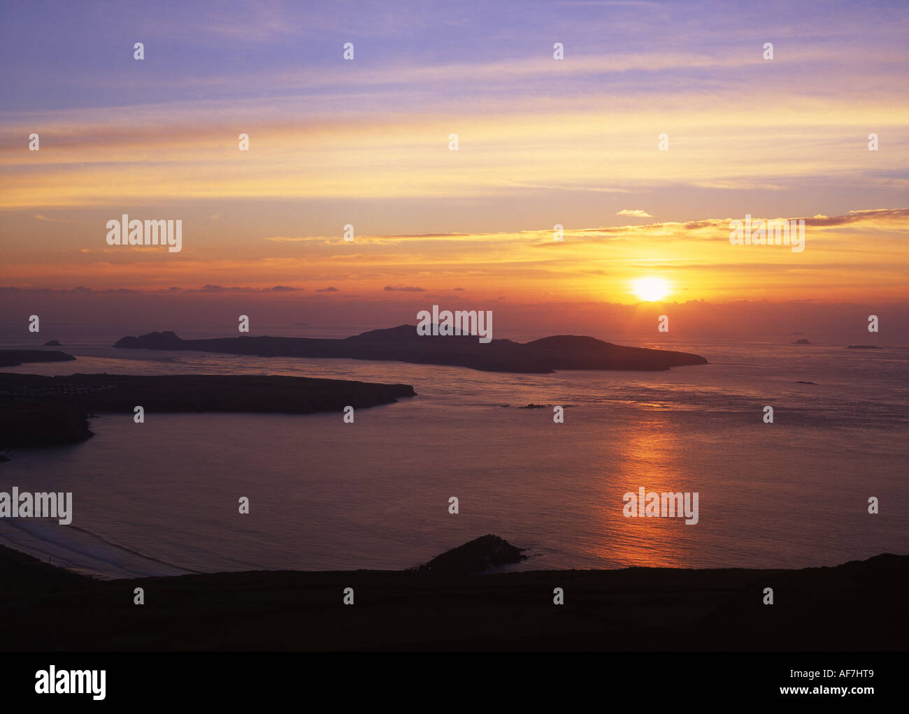 Ramsey Island Ynys Dewi al tramonto vicino a St David Il Pembrokeshire Coast National Park West Wales UK Foto Stock