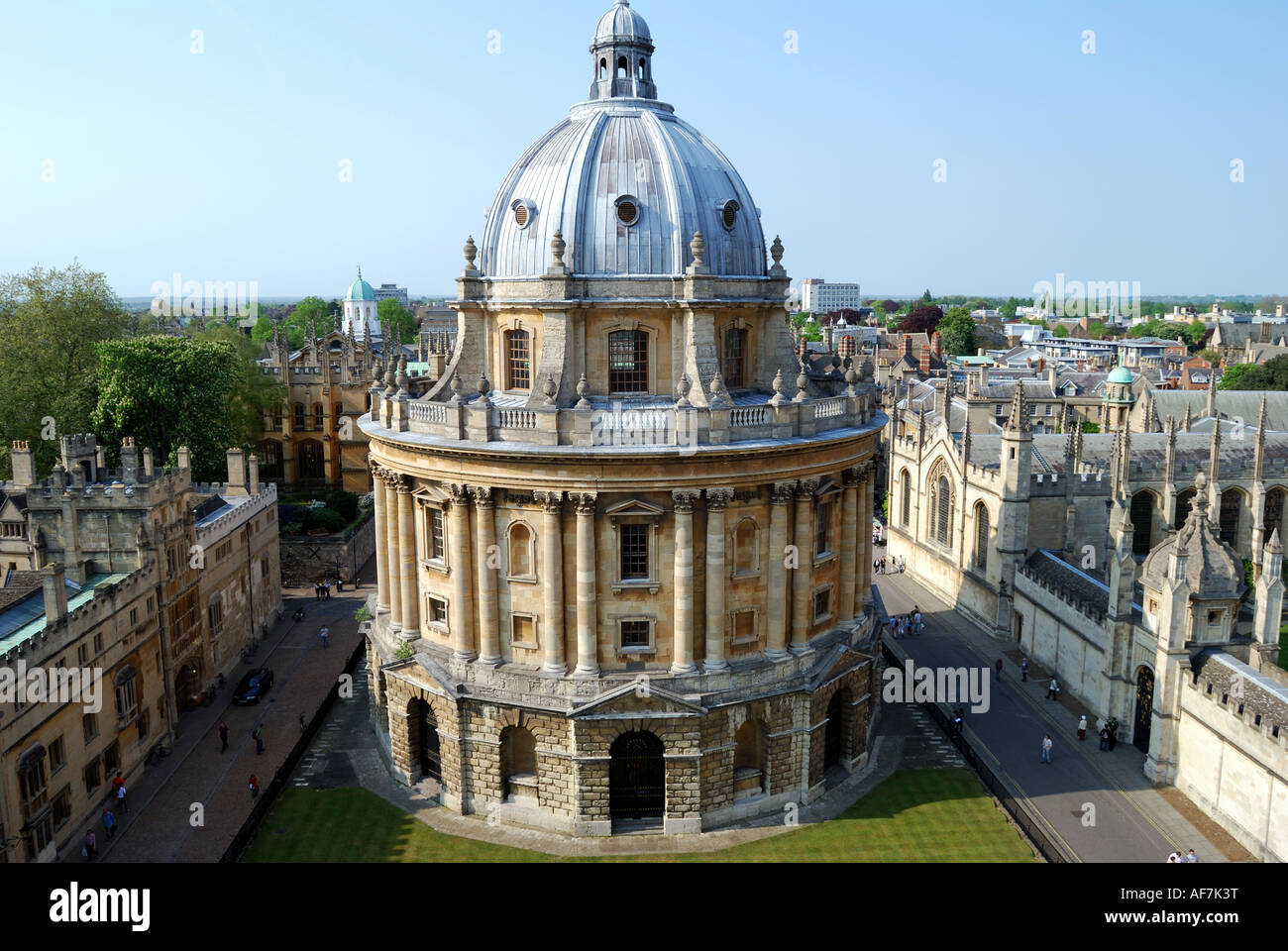 Radcliffe Camera dalla cattedrale, Radcliffe Square, Oxford, Oxfordshire, England, Regno Unito Foto Stock