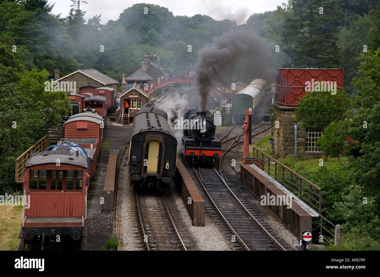 Stazione di Goathland N Yorks Steam Railway Regno Unito Luglio Foto Stock