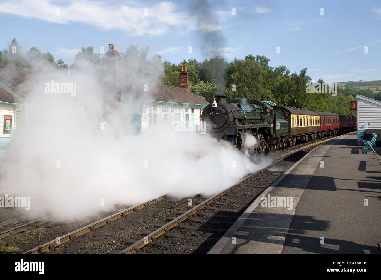 Stazione Grosmont N Yorks Steam Railway Regno Unito Luglio Foto Stock