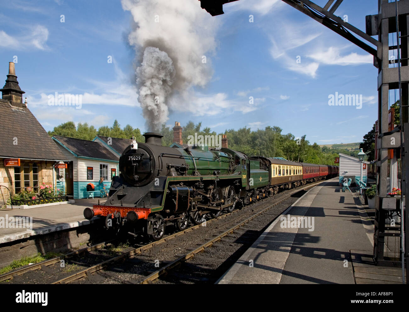 Stazione Grosmont N Yorks Steam Railway Regno Unito Luglio Foto Stock