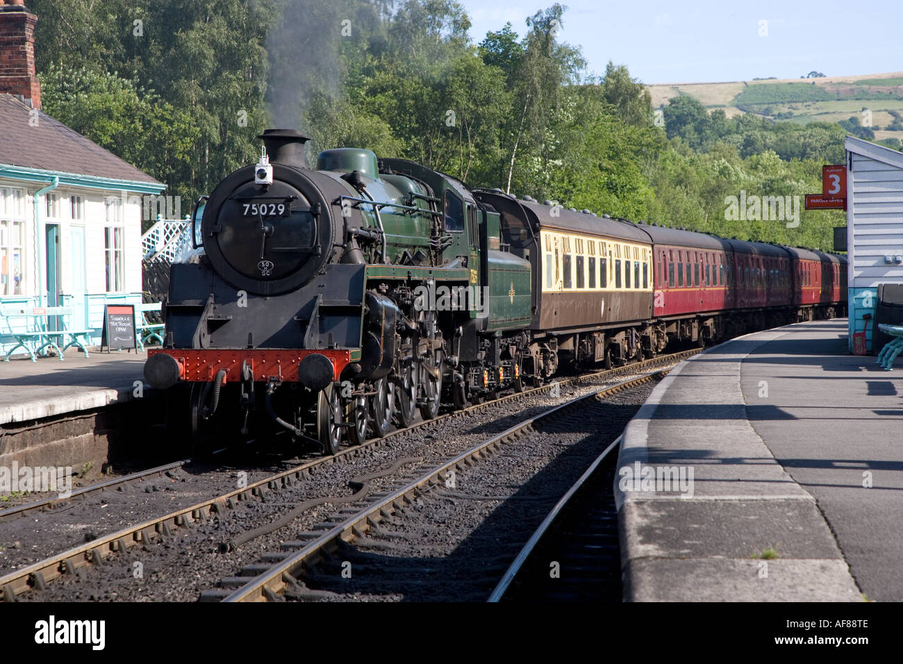 Stazione Grosmont N Yorks Steam Railway Regno Unito Luglio Foto Stock