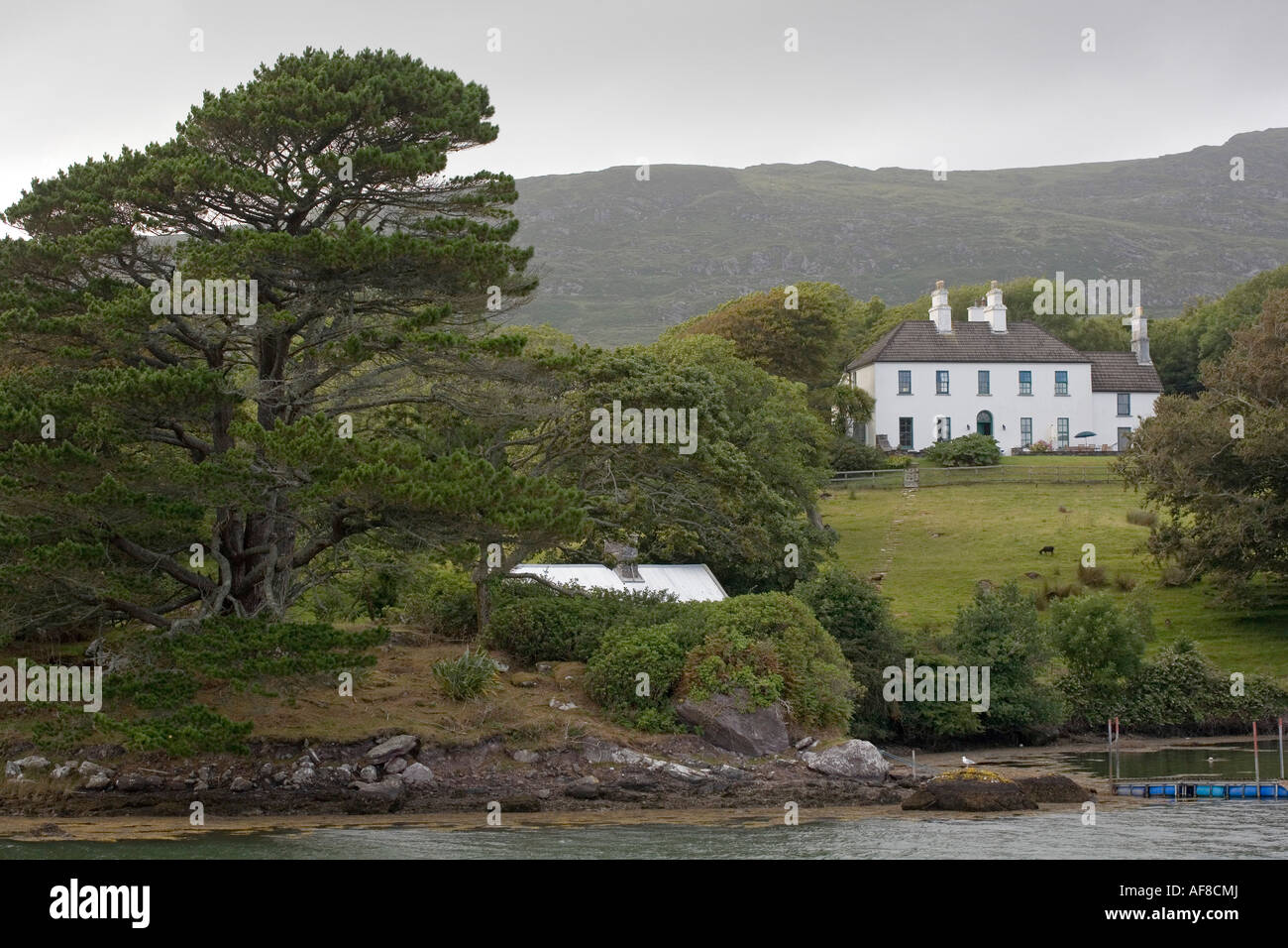 Cottage in Il Derrynane Nationalpark, Ring of Kerry, Irlanda, Europa Foto Stock