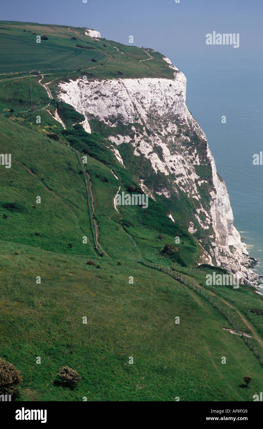 Le Bianche Scogliere di Dover far cadere il canale in inglese, Dover, Kent England Foto Stock