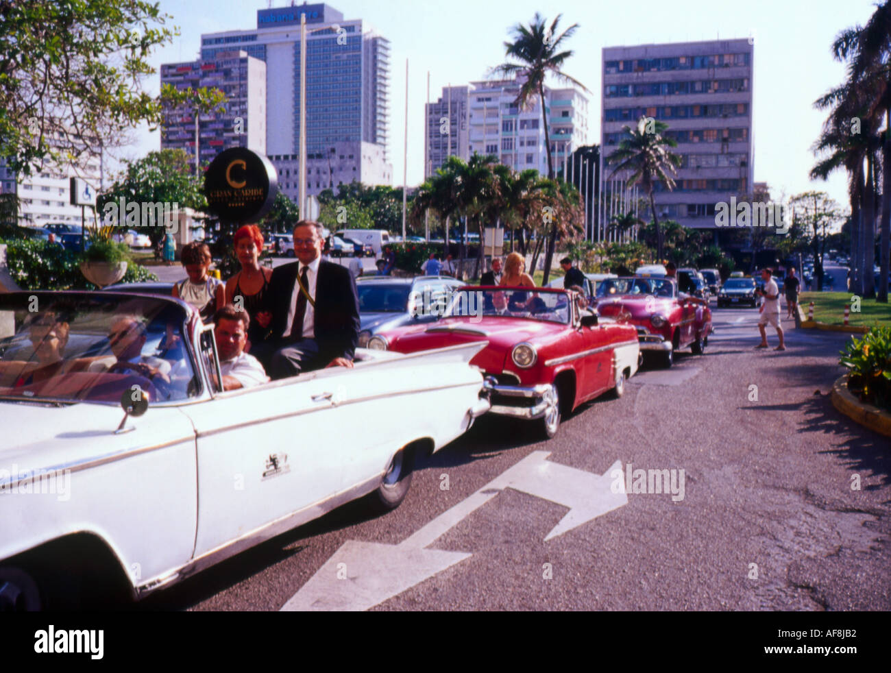 Appena sposato Havana Cuba Foto Stock