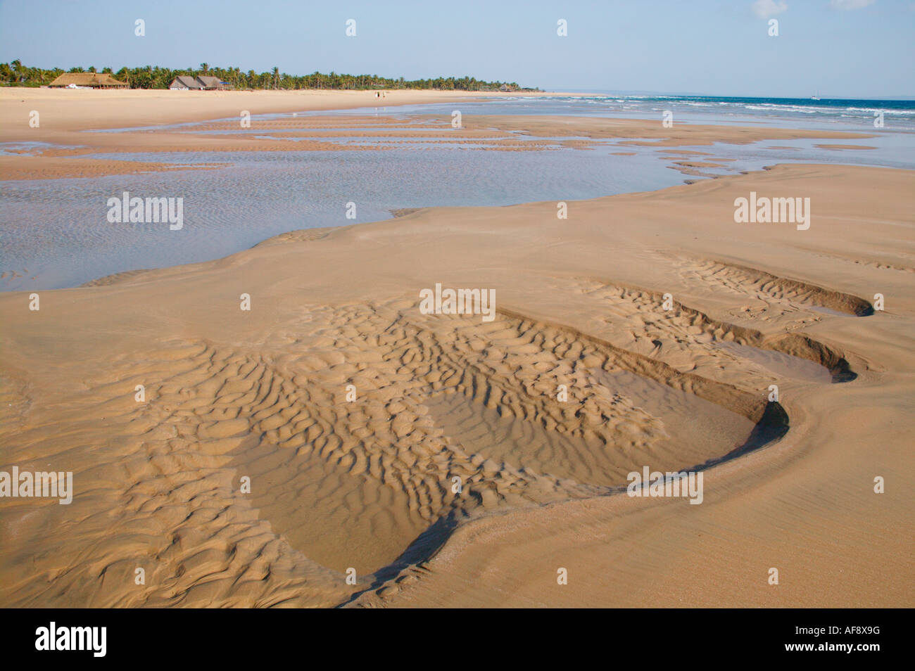 Increspature sulla barra beach a bassa marea Foto Stock