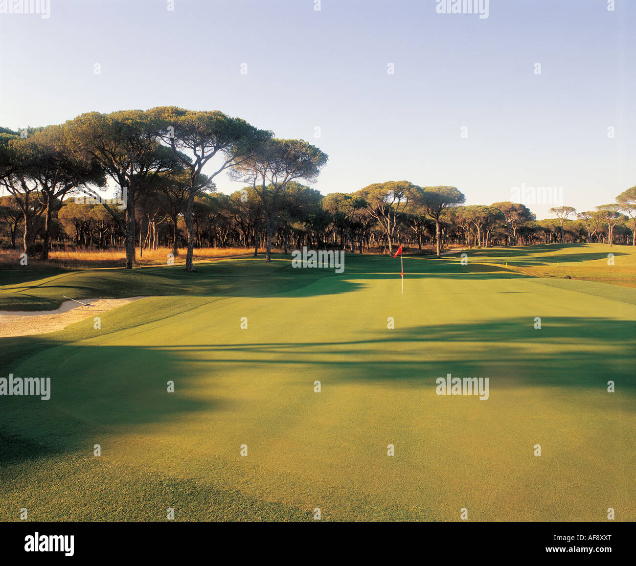 Il sesto foro Oceanico Millennium Golf in Algarve a sud del Portogallo Foto Stock