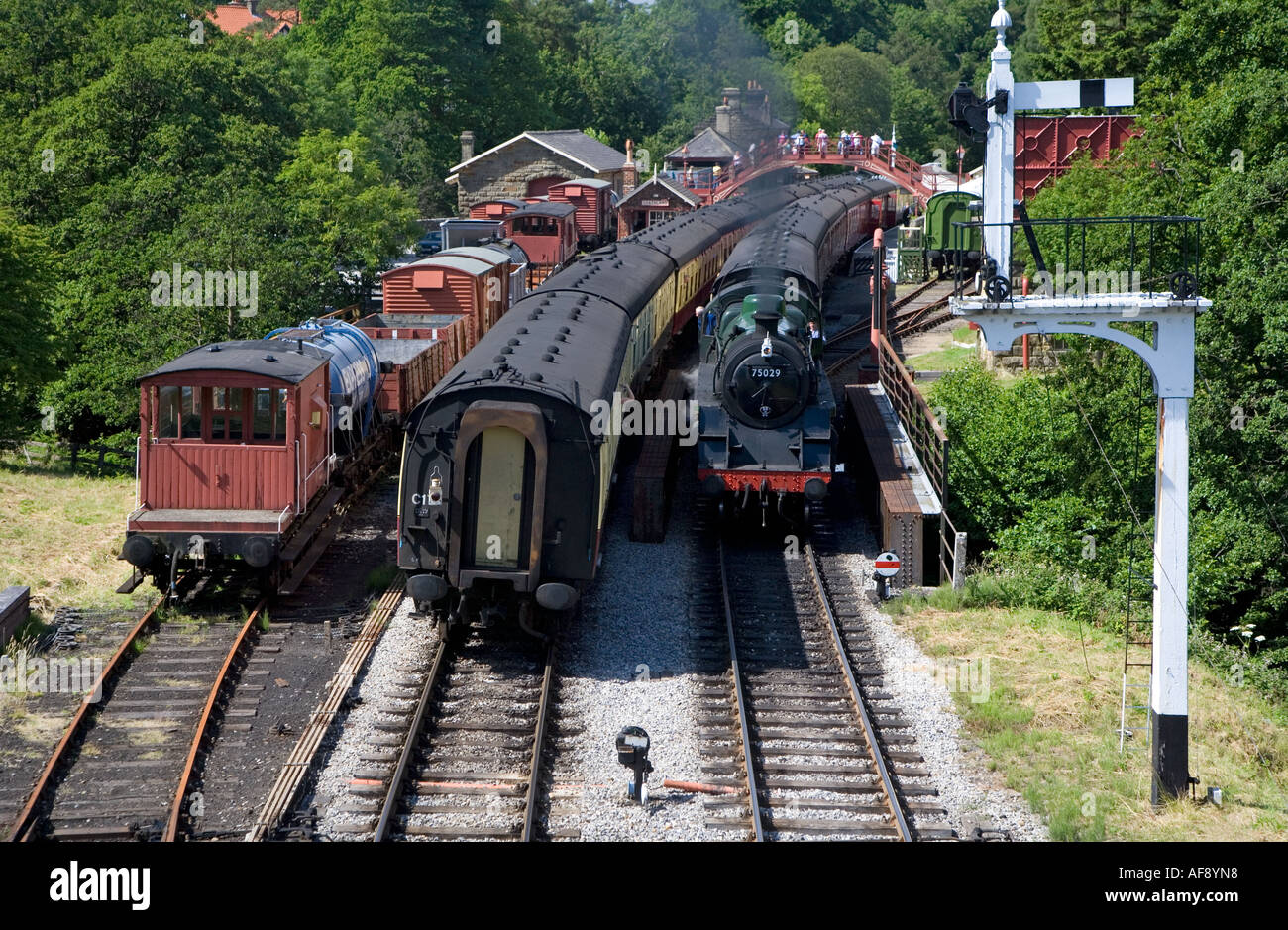 Stazione di Goathland North Yorks Steam Railway Regno Unito Luglio Foto Stock