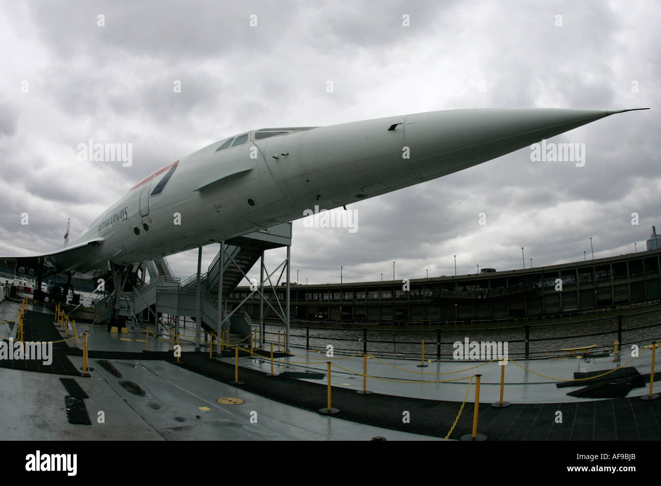 British Airways Concorde presentano alla Intrepid Sea Air Space Museum New York City New York STATI UNITI D'AMERICA Foto Stock