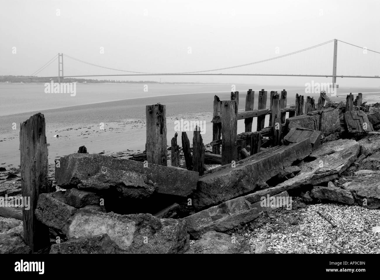 Ponte Humber Estuary Foto Stock