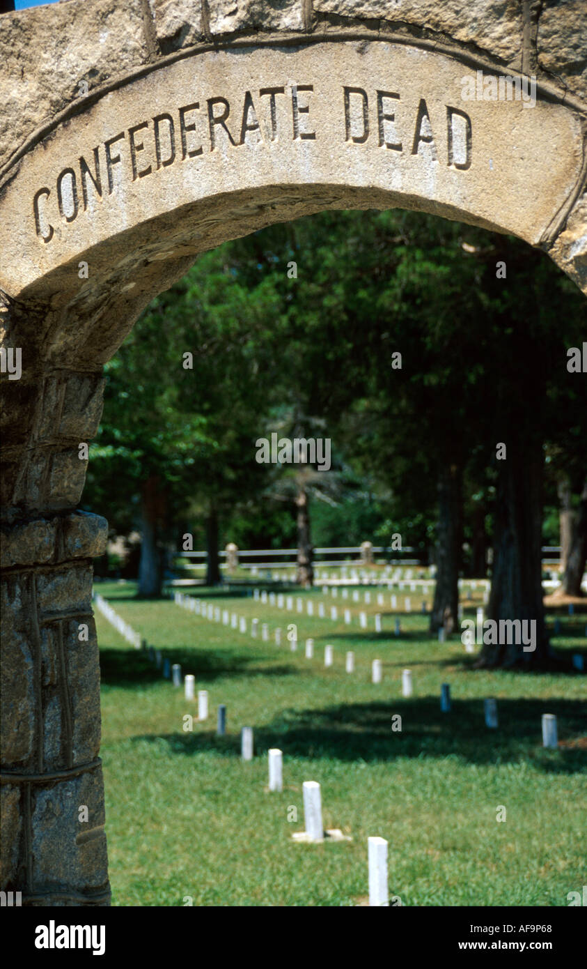 Georgia Peach state, Clayton County Jonesboro Confederate Cemetery 1000 Civil War, Union, Blue, Grey, Soldiers sepolto qui GA020, GA020 Foto Stock