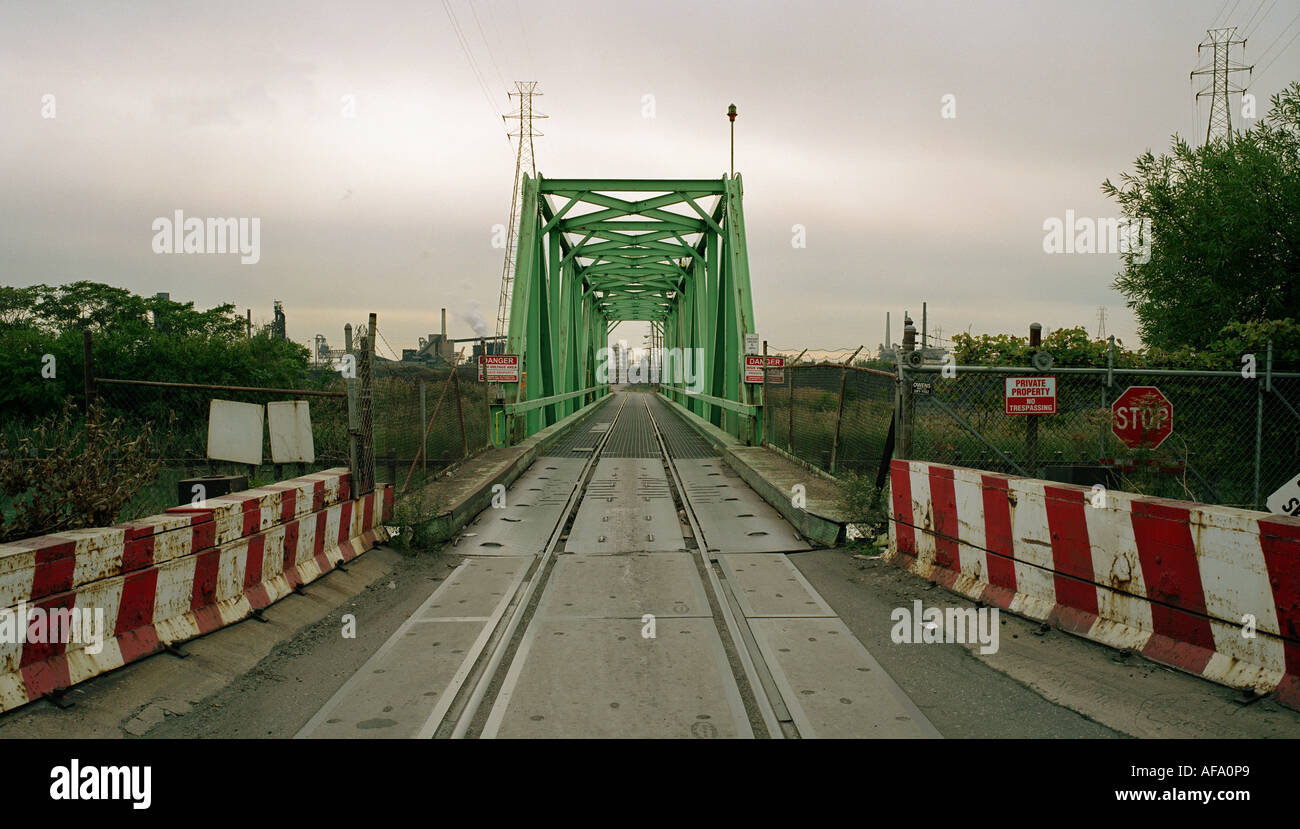 Ponte ferroviario, Detroit Foto Stock