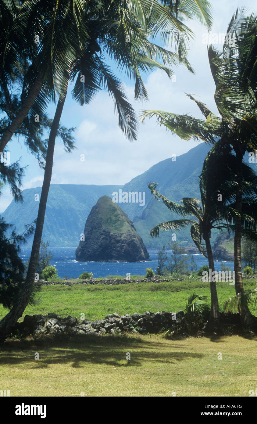 Kalaupapa lebbrosario Molokai'i, Hawaii, Stati Uniti d'America. Foto Stock