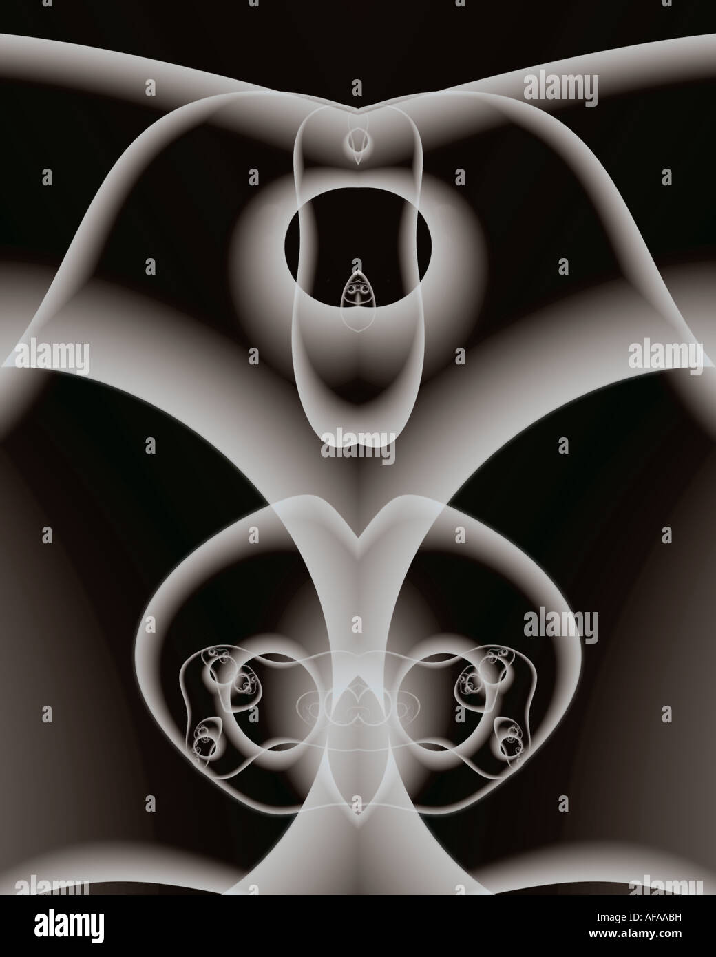 Abstract fractal somigliante a Chicago's Picasso soprannominato il falco Foto Stock
