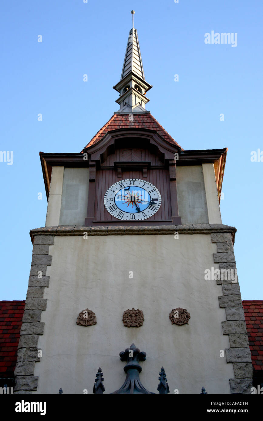 Epcot Center Walt Disney World Orlando Florida stand tedesco sezione dettagli architettonici di una torre Foto Stock