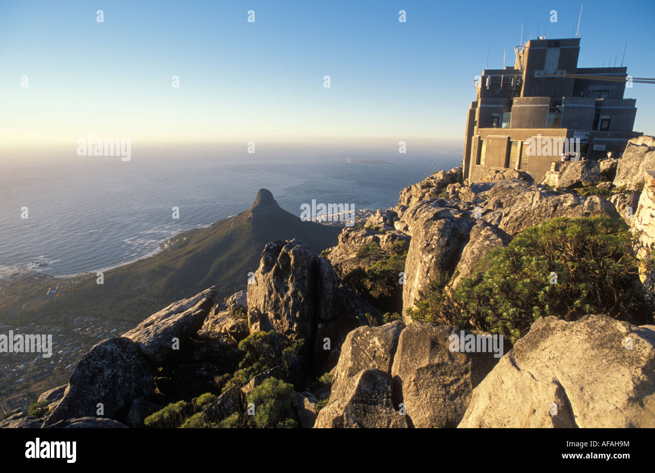 Stazione di montagna alla Montagna della Tavola a Città del Capo in Sud Africa Foto Stock