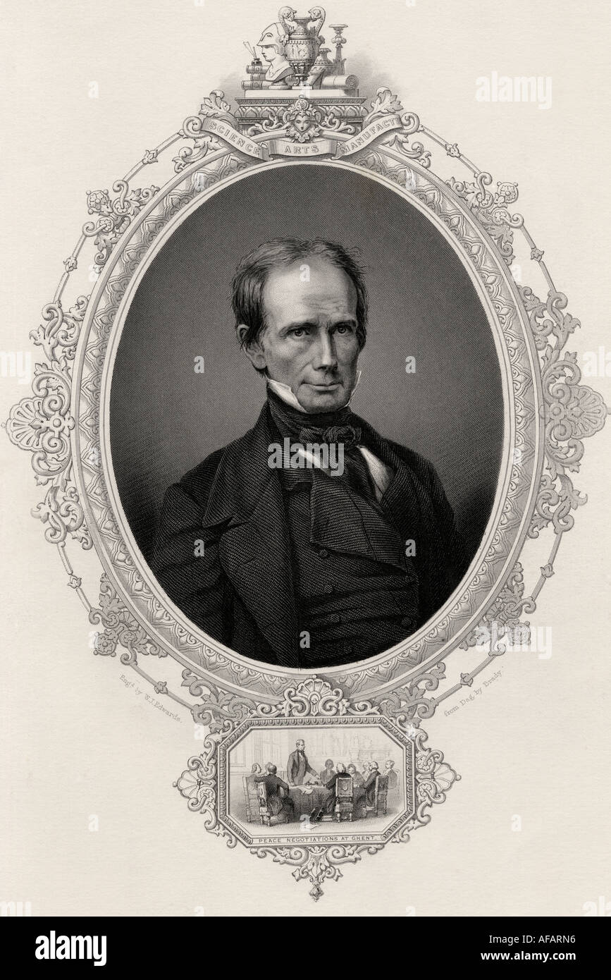 Henry Clay, 1777 - 1852. Statista e oratore americano. Inciso da W J Edwards da un daguerreotipo di Brady. Foto Stock
