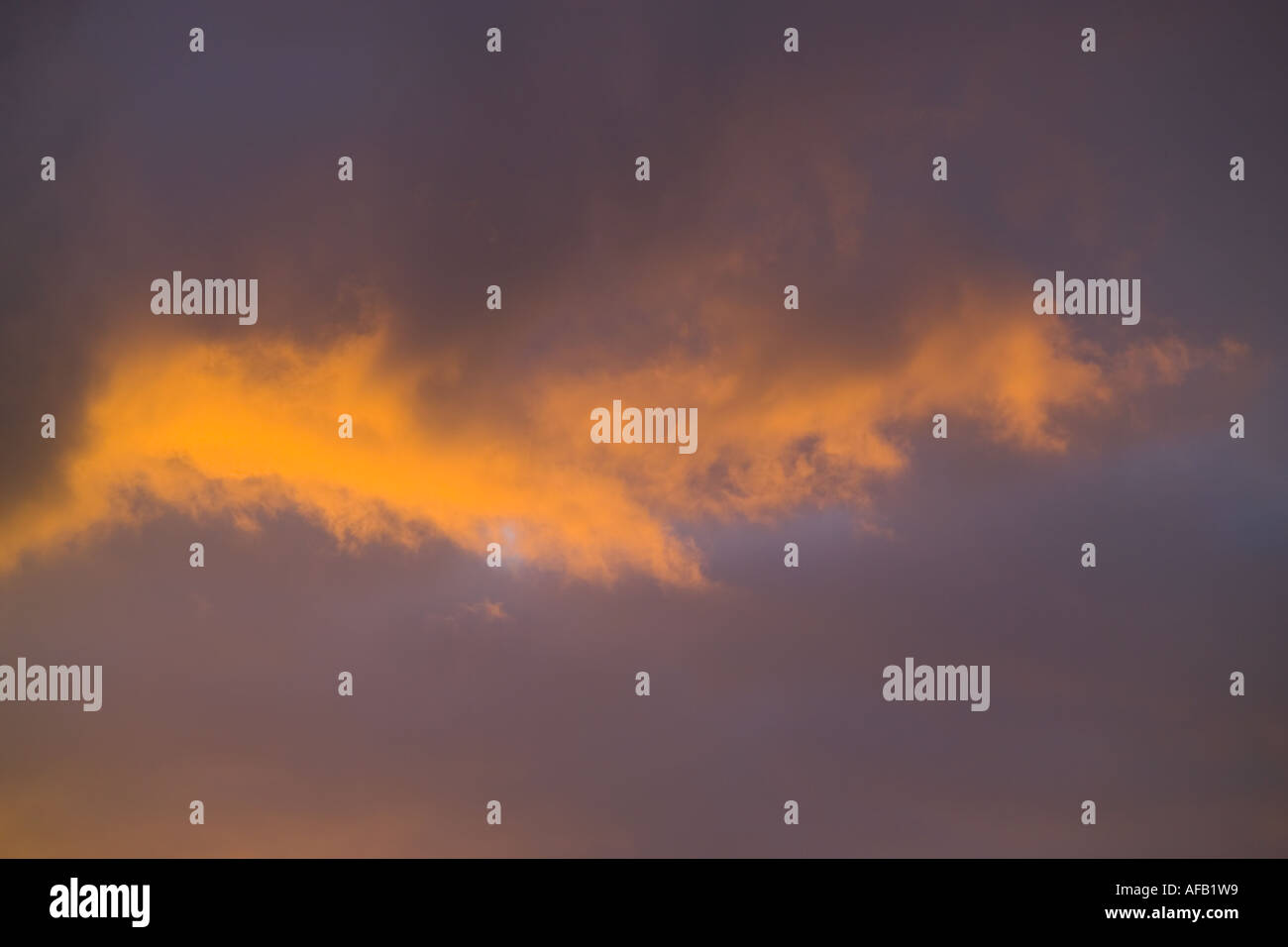 Nuvole al tramonto Foto Stock