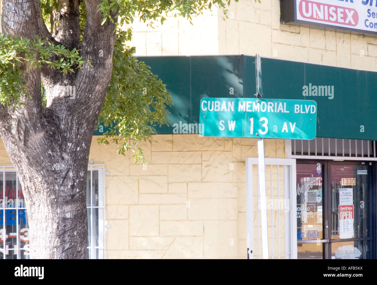 Memoriale cubano Boulevard di Little Havana Miami Florida Foto Stock