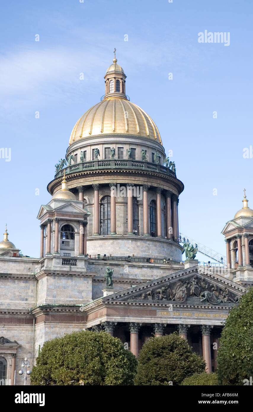 La cattedrale di San Isacco a San Pietroburgo Russia Foto Stock