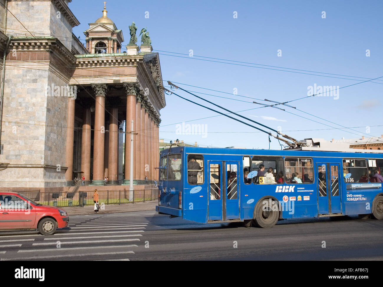 La cattedrale di San Isacco a San Pietroburgo Russia Foto Stock