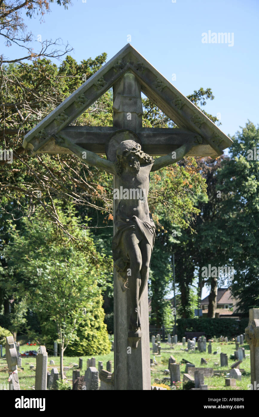 Cimitero crocifissione cross Foto Stock