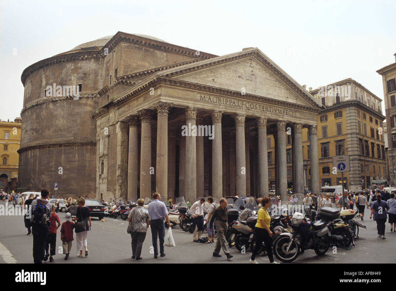 Il Pantheon di Roma antica Foto Stock