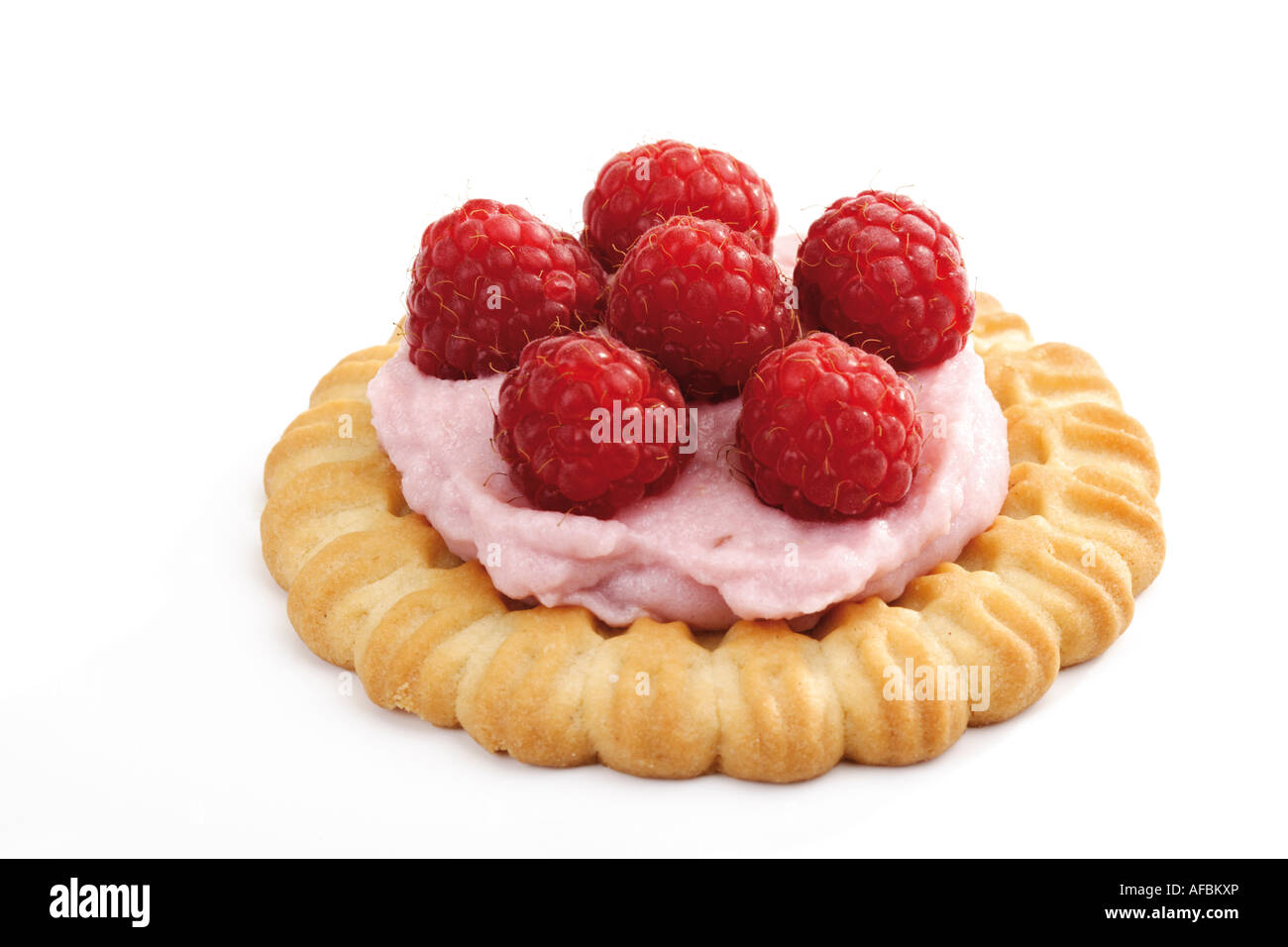 Lampone tartlet, close-up Foto Stock