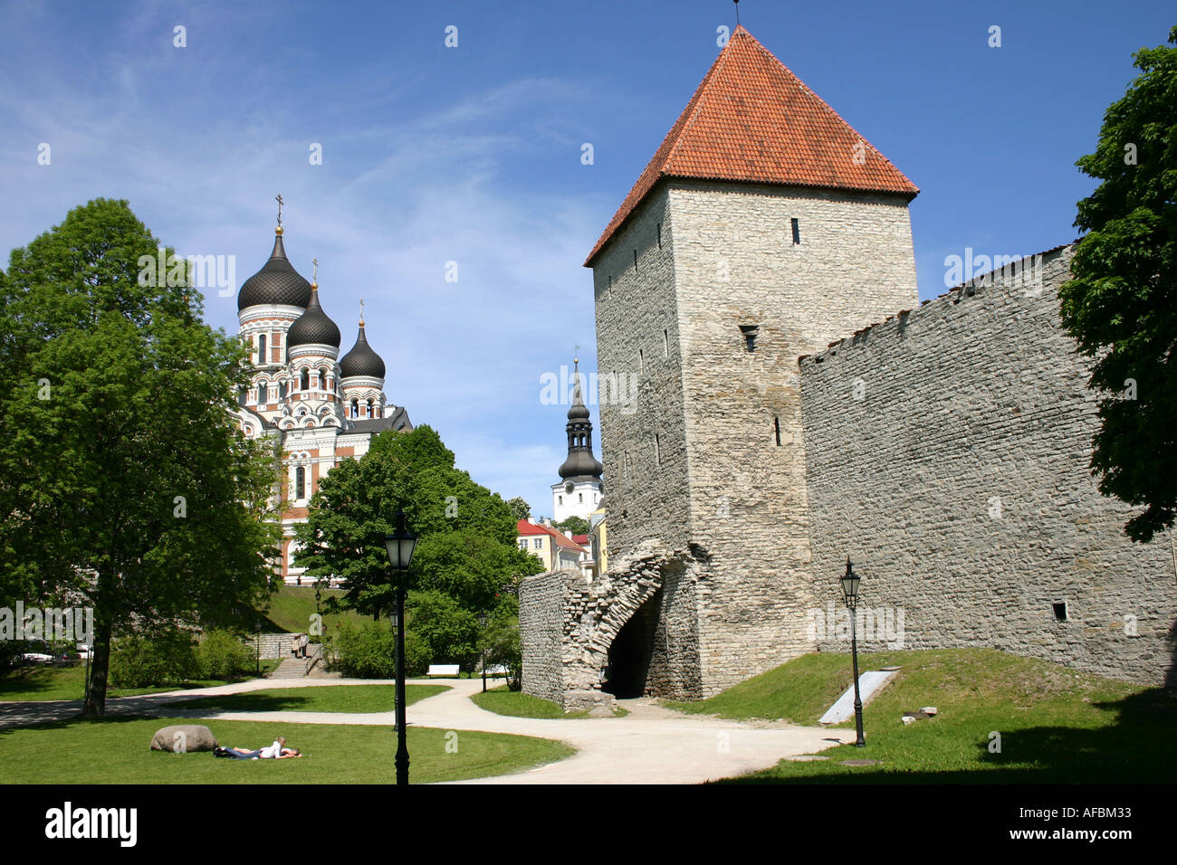 Città vecchia di Tallinn Estonia Foto Stock