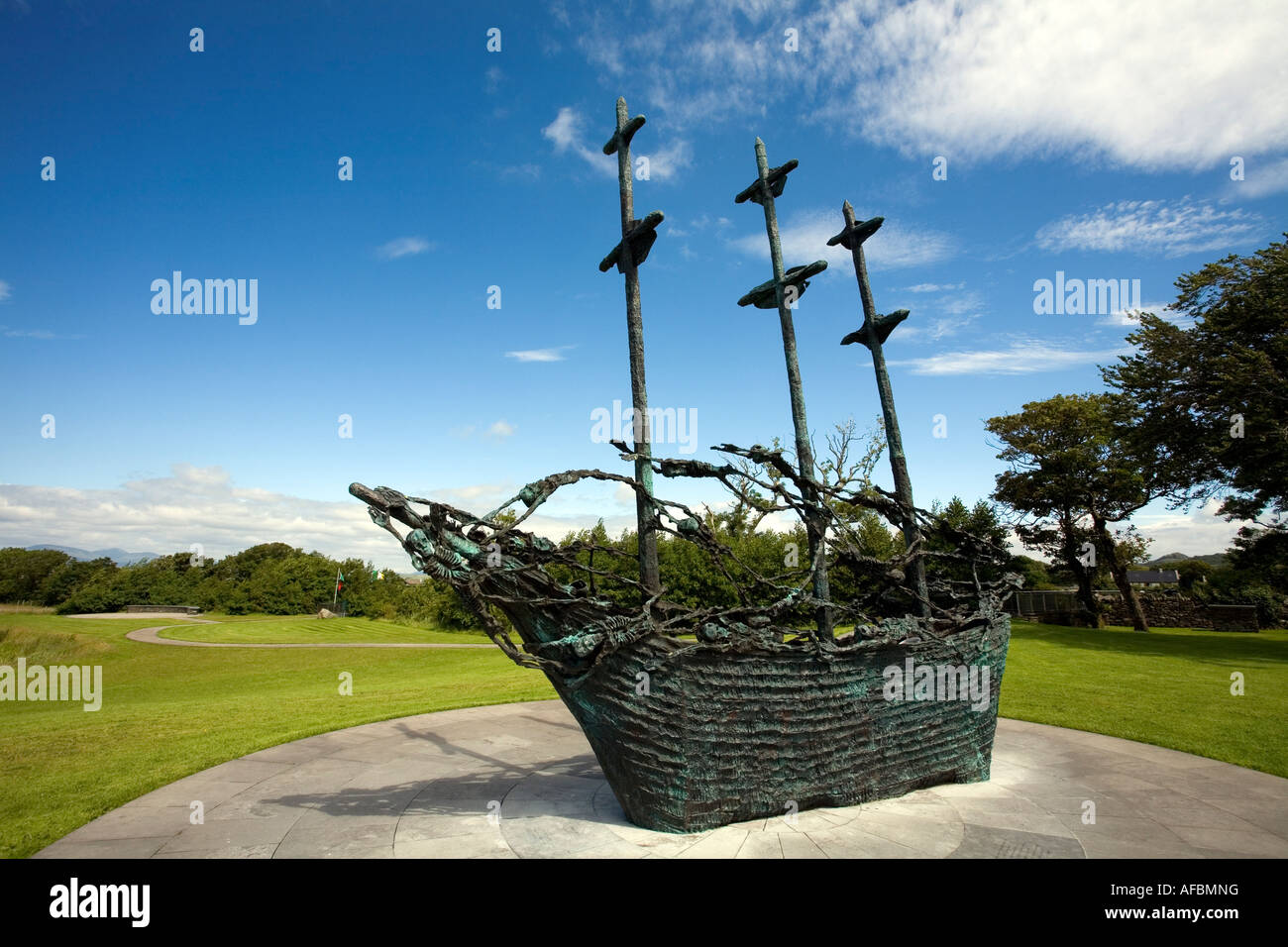 Carestia nazionale Memorial Croagh Patrick County Mayo Irlanda Foto Stock