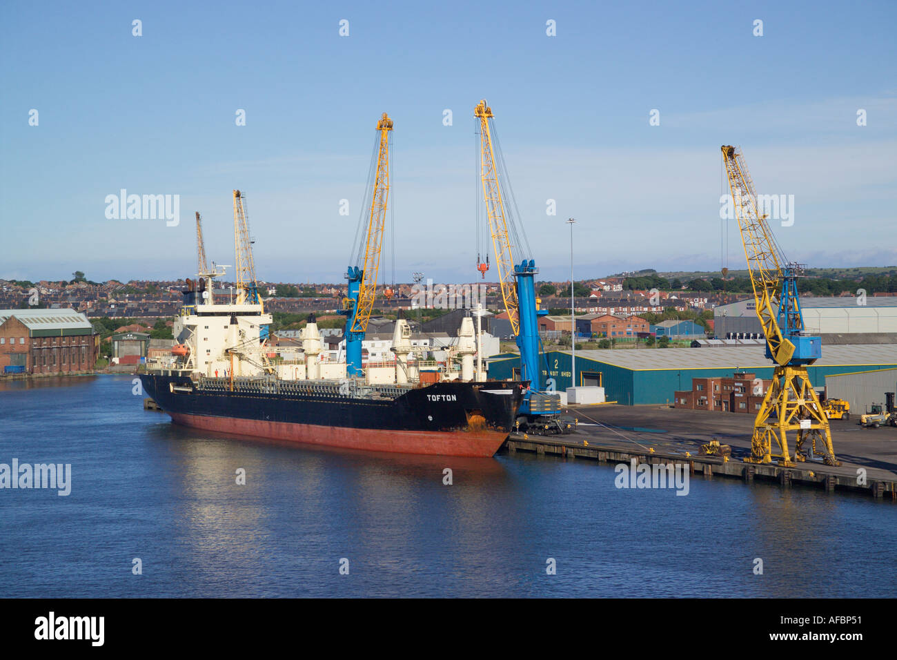 [Nave portacontainer] Docks Fiume Tyne 'Tyne and Wear' Inghilterra Foto Stock